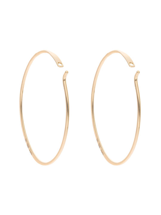 Michael Kors Curb Link W Pave Earrings Hoops made of Steel Gold Plated