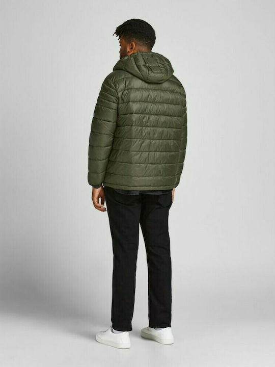 Jack & Jones Herren Winter Jacke Puffer Khaki