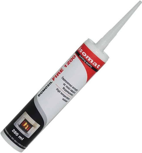 Isomat Domosil-Fire 1200 Sealant Silicone High Temperature Black 280ml