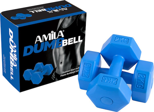 AMILA Dumbbell Set Hexagonal 2 x 2kg