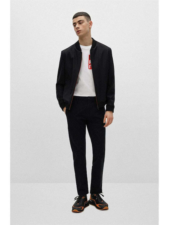 David222d Trousers Chino Elastic in Slim Fit Black