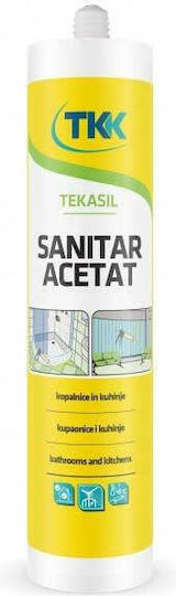 TKK Sanitar Acetat Sealant Silicone Mold Resistant White 280ml