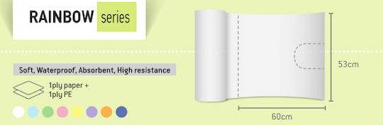 Soft Care Οδοντιατρική Πετσέτα σε Ρολό Ροζ 1ply + 1ply χωρίς Dispenser 80τμχ Rainbow