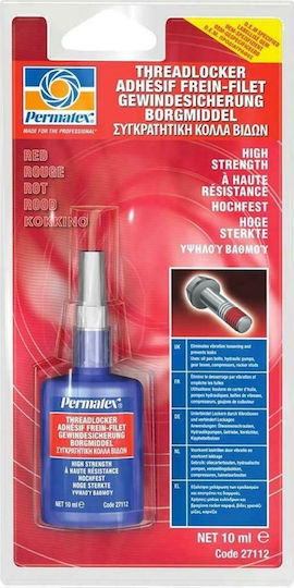 Permatex 27112 Κόλλα Σπειρωμάτων Υψηλής Θερμοκρασίας Κόκκινη 10ml