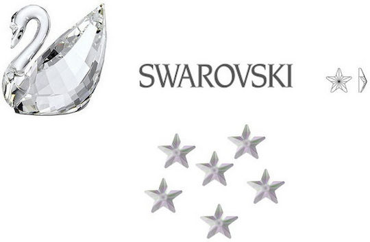 Swarovski Звезда 5mm 6pcs Щраус за Нокти в Прозрачен Цвят 6бр