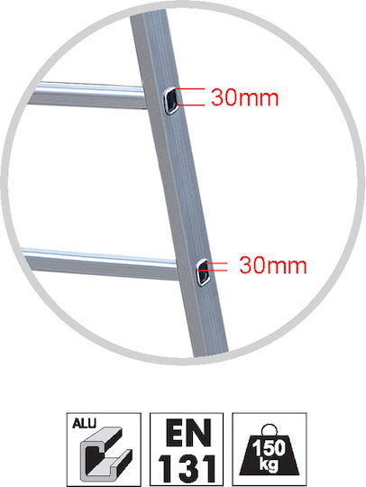 GeHock Scară Aluminiu cu 10 Trepte 272buc
