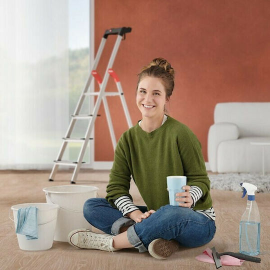 Hailo Profiline S 150 XXL Ladder Aluminum with 2+1 Steps 138cm