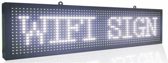 Κυλιόμενη Πινακίδα LED Μονής Όψης Αδιάβροχη 100x40cm Λευκό