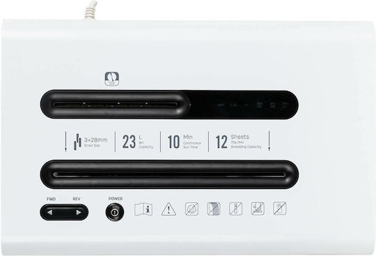Deli Strip Cut 12-Sheet CD and Paper Shredder