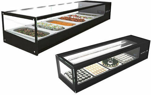 Sayl Barcelona Freezing Showcase Tabletop with Capacity 4x1/3 GN 132x38x22.5cm Logic Tapas