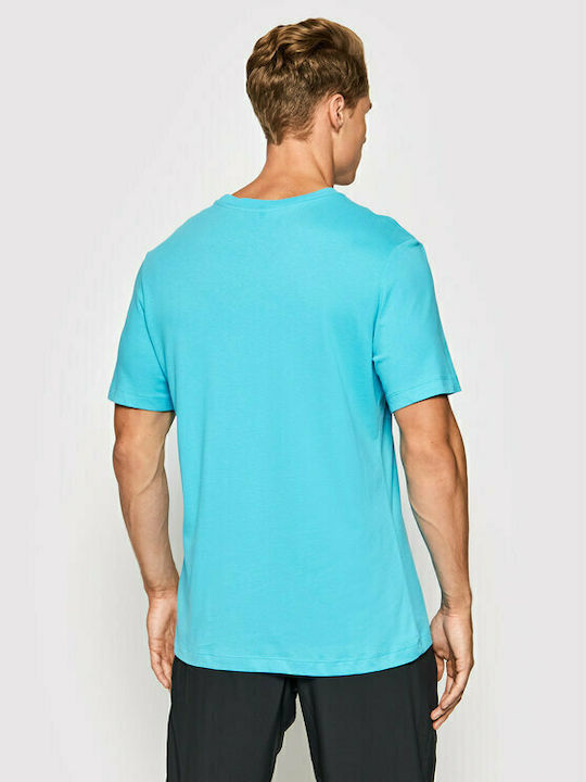 Nike Trail Men's Athletic T-shirt Short Sleeve Dri-Fit Ciel