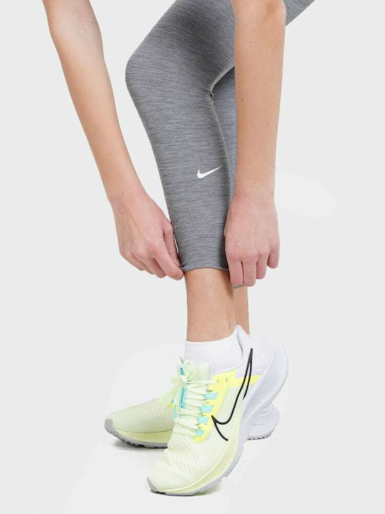 One Women's Cropped Training Legging High Waisted Dri-Fit Gray