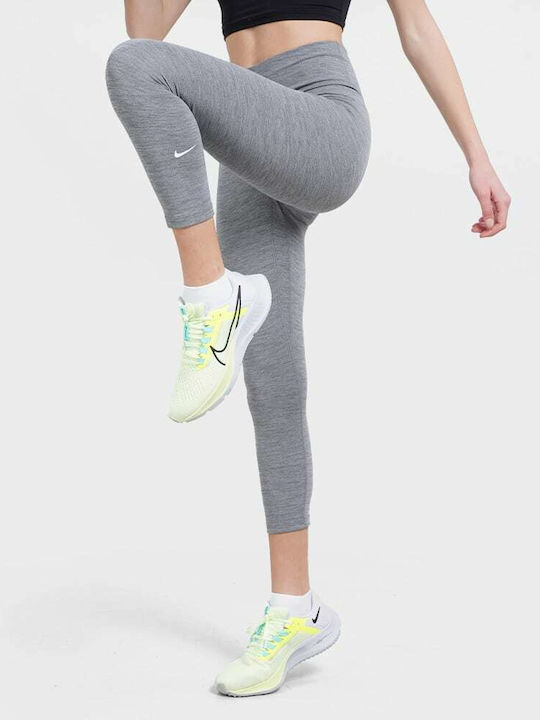 One Women's Cropped Training Legging High Waisted Dri-Fit Gray
