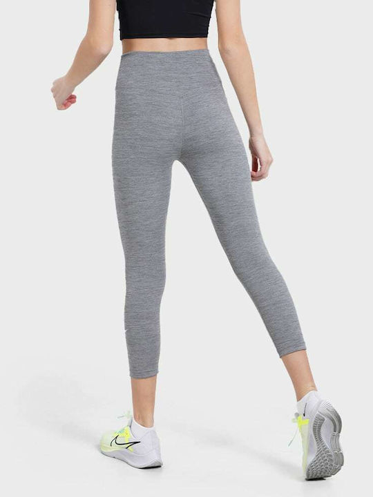 One Women's Cropped Training Legging High Waisted Dri-Fit Gray