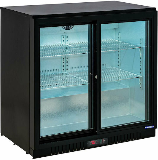 Sanden Intercool ICG-0208 Kühlschrank Rückwandbar 208Es Doppeltürig H95xB95xT57cm