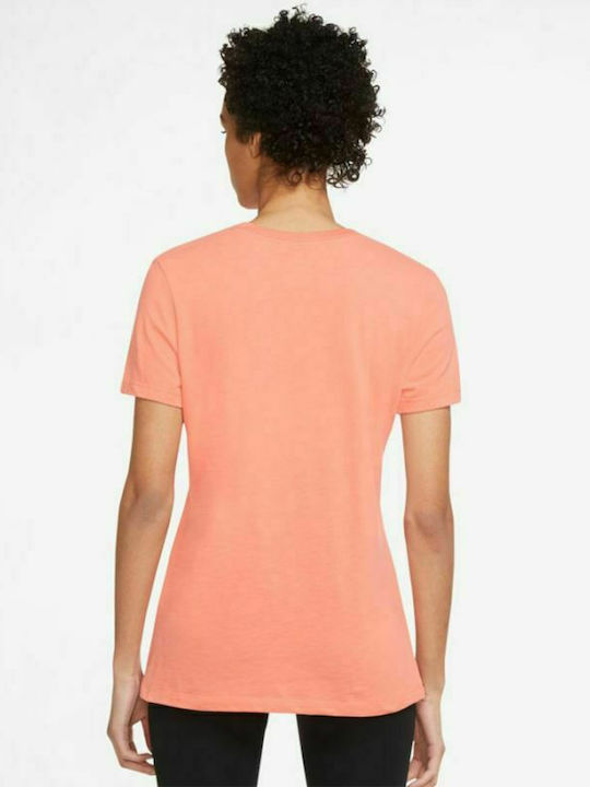 Nike Damen Sport T-Shirt Dri-Fit Orange
