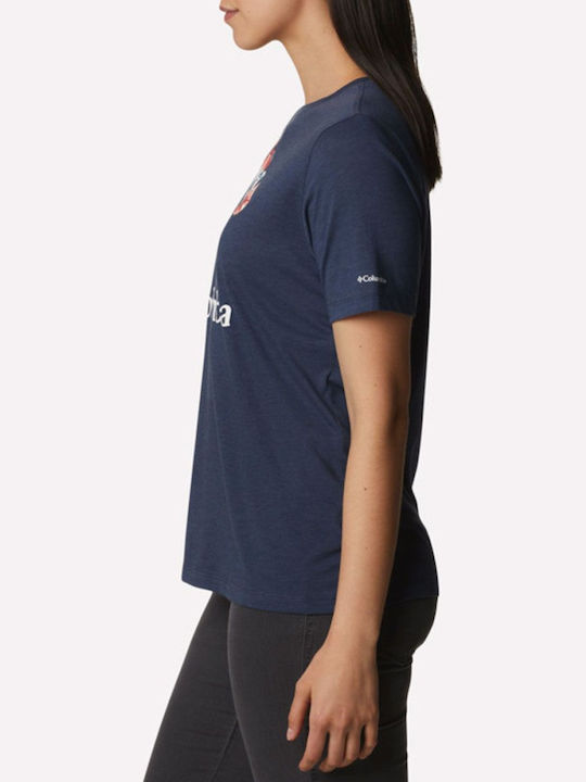Bluebird Day Γυναικείο T-shirt Πεζοπορίας Navy Μπλε
