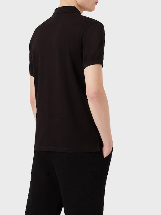 Emporio Armani Ανδρικό T-shirt Polo Μαύρο