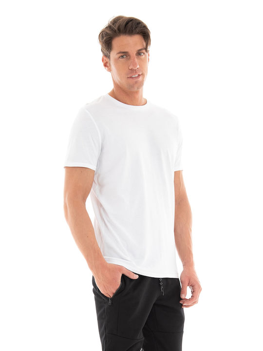 Jack & Jones Ανδρικό T-shirt Λευκό Μονόχρωμο