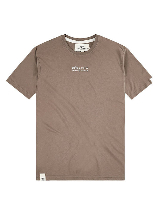 Alpha Industries Herren T-Shirt Kurzarm Braun