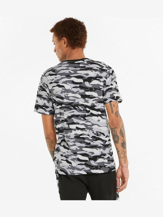 Puma ESS+ Ανδρικό T-shirt Μαύρο Camo