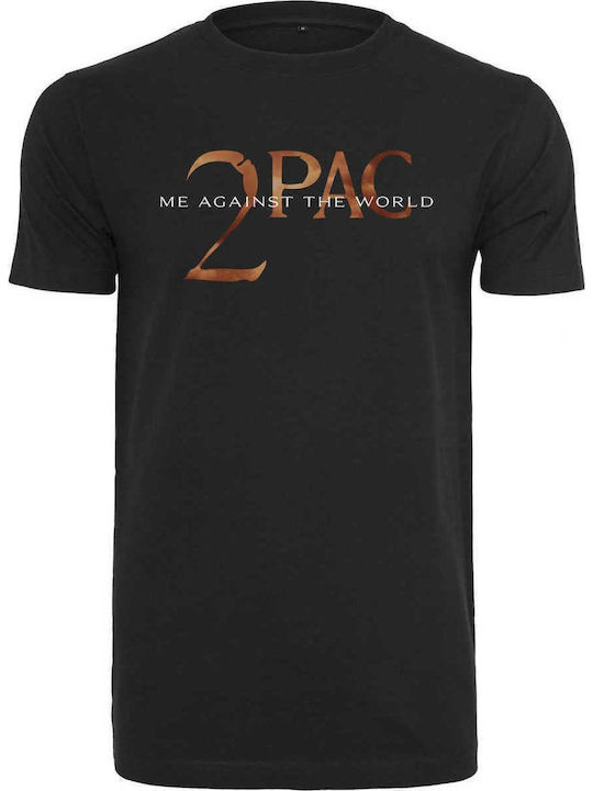 Mister Tee 2Pac Matw Tracklist MT1467 T-shirt Μαύρο Βαμβακερό