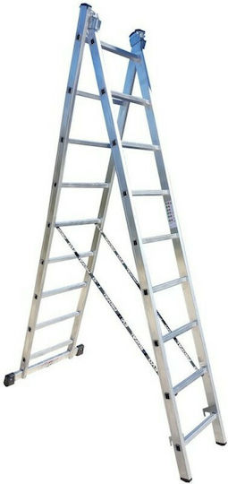 Profal Dublu Scara combinata Aluminiu 2x9