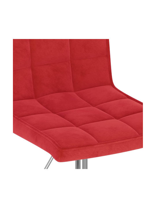 Hocker Bar mit Rückenlehne & Höhenverstellbar Bordeaux 2Stück 40x52x102.5-124.5cm