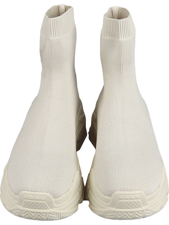 Damen Chunky Stiefel Beige