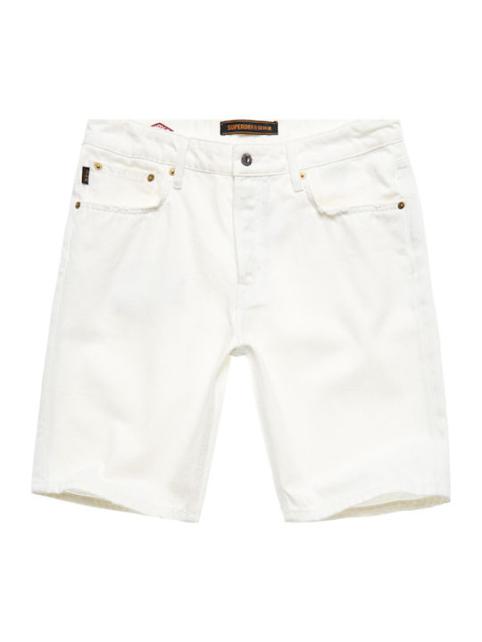 Ovin Vintage Men's Shorts Jeans White