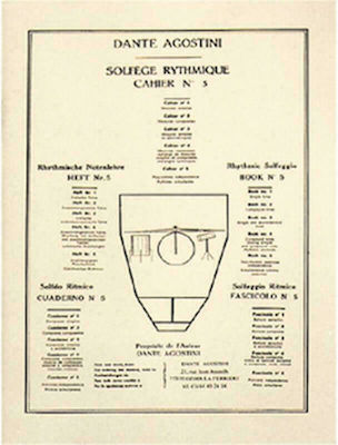 Dante Agostini Solfege Rythmique Vol.5 Carte de teorie pentru Tobe