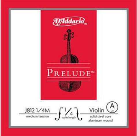 Daddario Einzelne Stahl Saite für Geige 1/4 Prelude Violin Singles 1/4 Medium A (La)