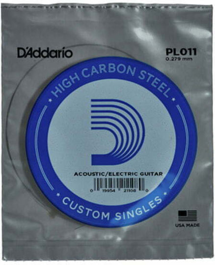 Daddario Single Plain Steel Electric Guitar String 11