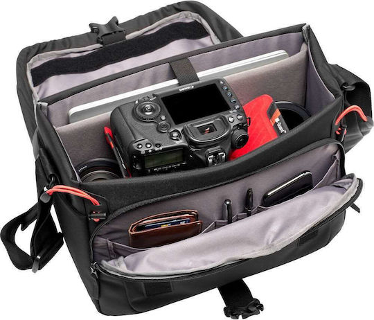 Manfrotto Τσάντα Ώμου Φωτογραφικής Μηχανής Advanced Messenger M III Μέγεθος Medium σε Μαύρο Χρώμα