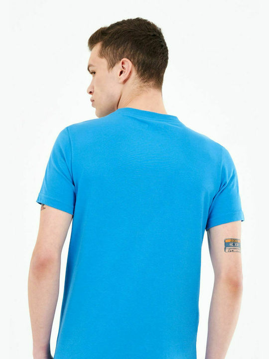 Lacoste Ανδρικό T-shirt Κοντομάνικο Μπλε