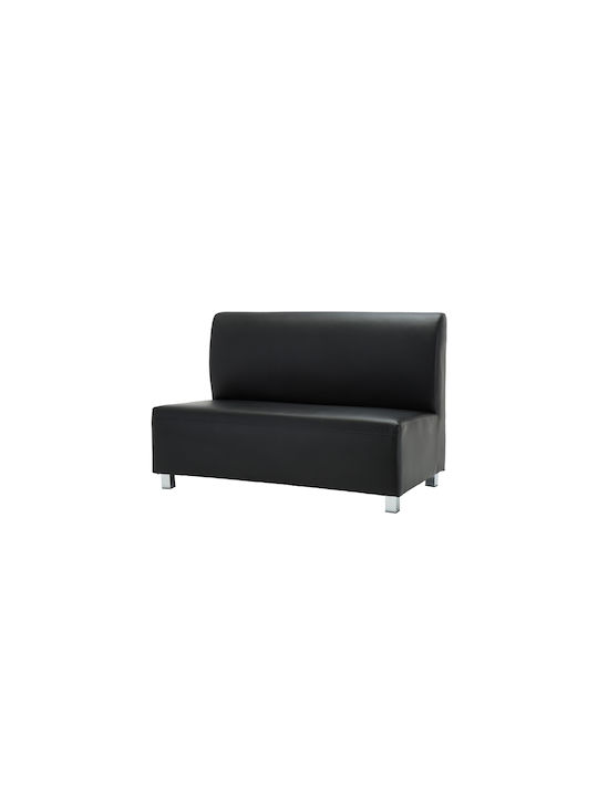 Woodwell Bandy Doppelsitzer Sofas Künstliches Leder Schwarzer 130x71x88cm E952,22