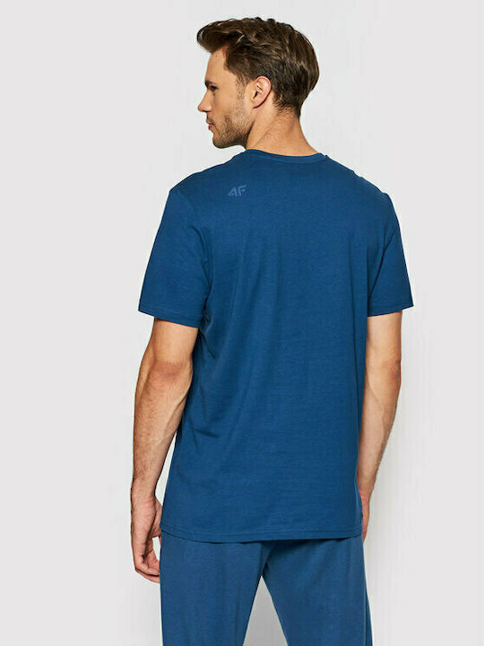 4F Men's T-Shirt Monochrome Blue