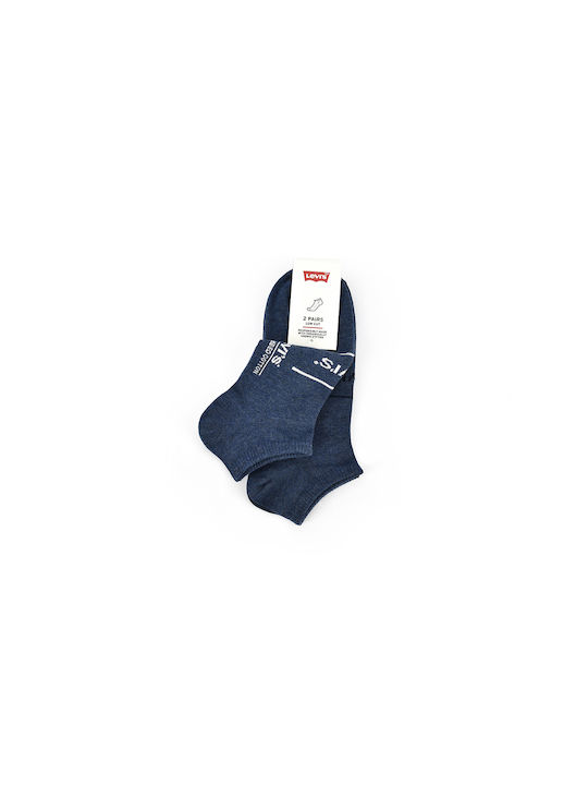 Levi's Unisex Μονόχρωμες Κάλτσες Ραφ 2Pack