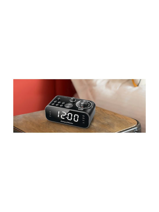 Muse Muse Tabletop Digital Clock with Alarm & Radio M-18CRB