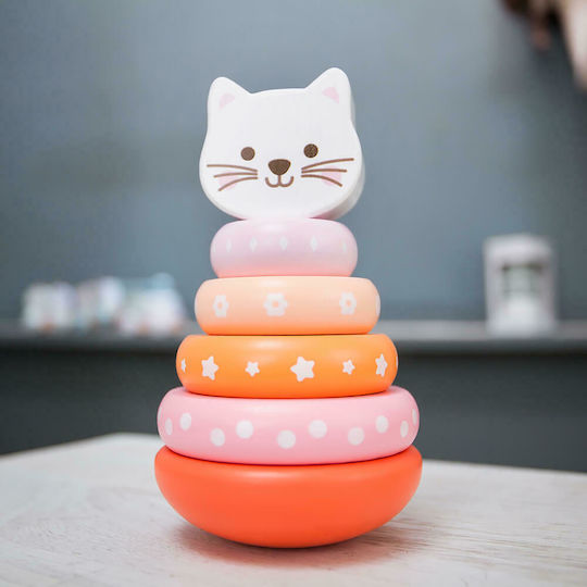 iwood Stacking Toy Kitten made of Wood for 12++ Months