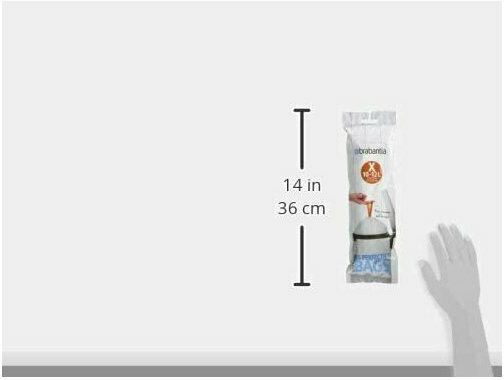 Brabantia Trash Bags Capacity 12lt with Drawstring Type X 20pcs White