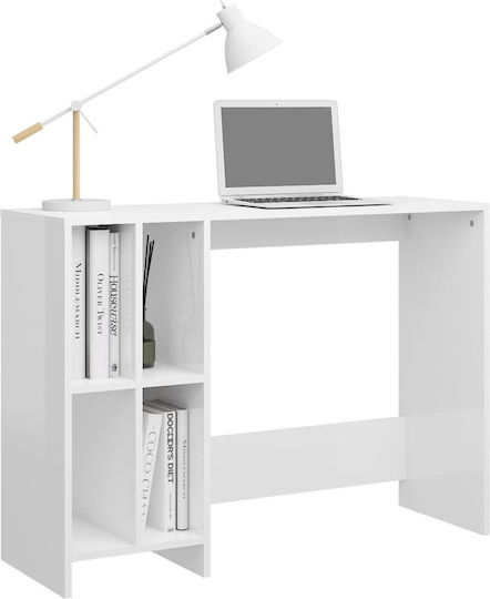 Schreibtisch Notebook Holz Weiß 102.5x35x75cm