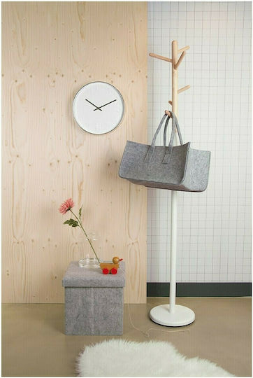 Present Time Mellow Θήκη Περιοδικών με Χειρολαβή Υφασμάτινη Γκρι 26x26εκ. PT1464GY