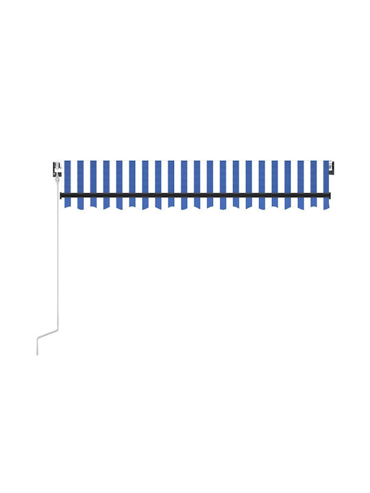 vidaXL Zelt Terrasse mit LEDs & Wind Sensor Blue / White 3x2.5m