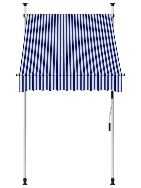 vidaXL Zelt Terrasse Blue / White 1x1.2m