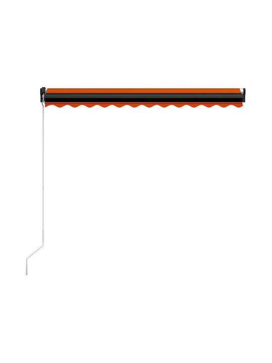 vidaXL Тента Тераса С LED Оранжево / кафяво 3.5x2.5м