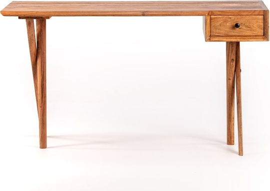 Desk made of Solid Wood Beige 138x55x77cm