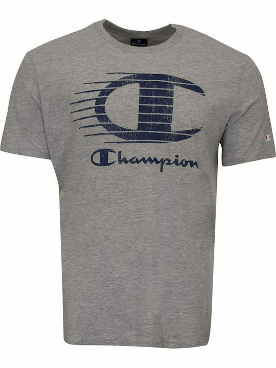 Champion Ανδρικό T-shirt Γκρι με Λογότυπο