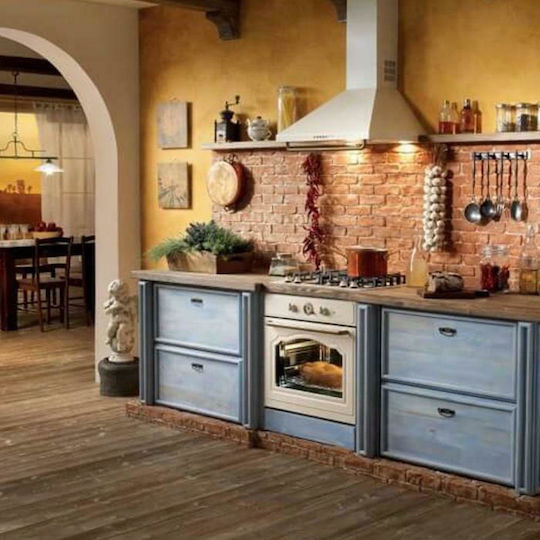 Gorenje Φούρνος άνω Πάγκου 77lt με Κεραμικές Εστίες Π59.5εκ. Μπεζ