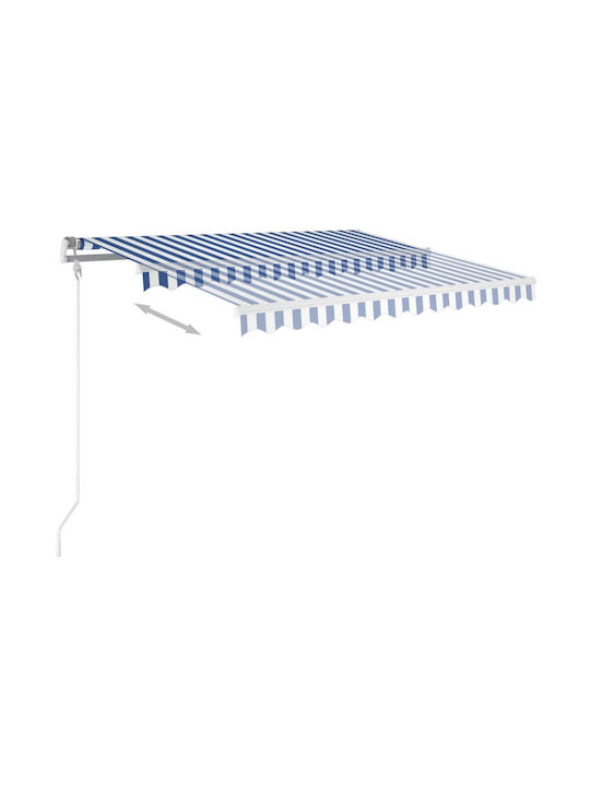 vidaXL Τέντα Βεράντας Μπλε / Λευκό 3x2.5m